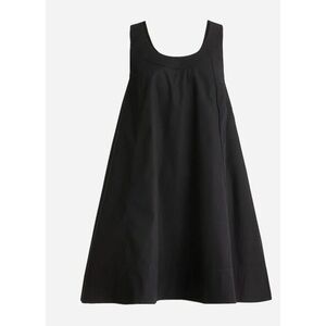 J. Crew Scoopneck shift dress in black cotton poplin